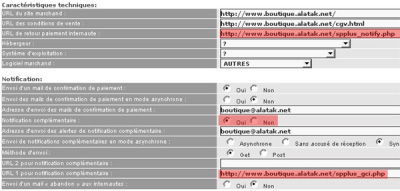 Administration de SPPLUS , configuration